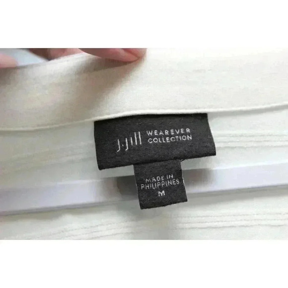 J Jill Wearever Collection Blouse Size Medium Striped Lagenlook Tunic 3/4 Sleeve - Picture 6 of 12